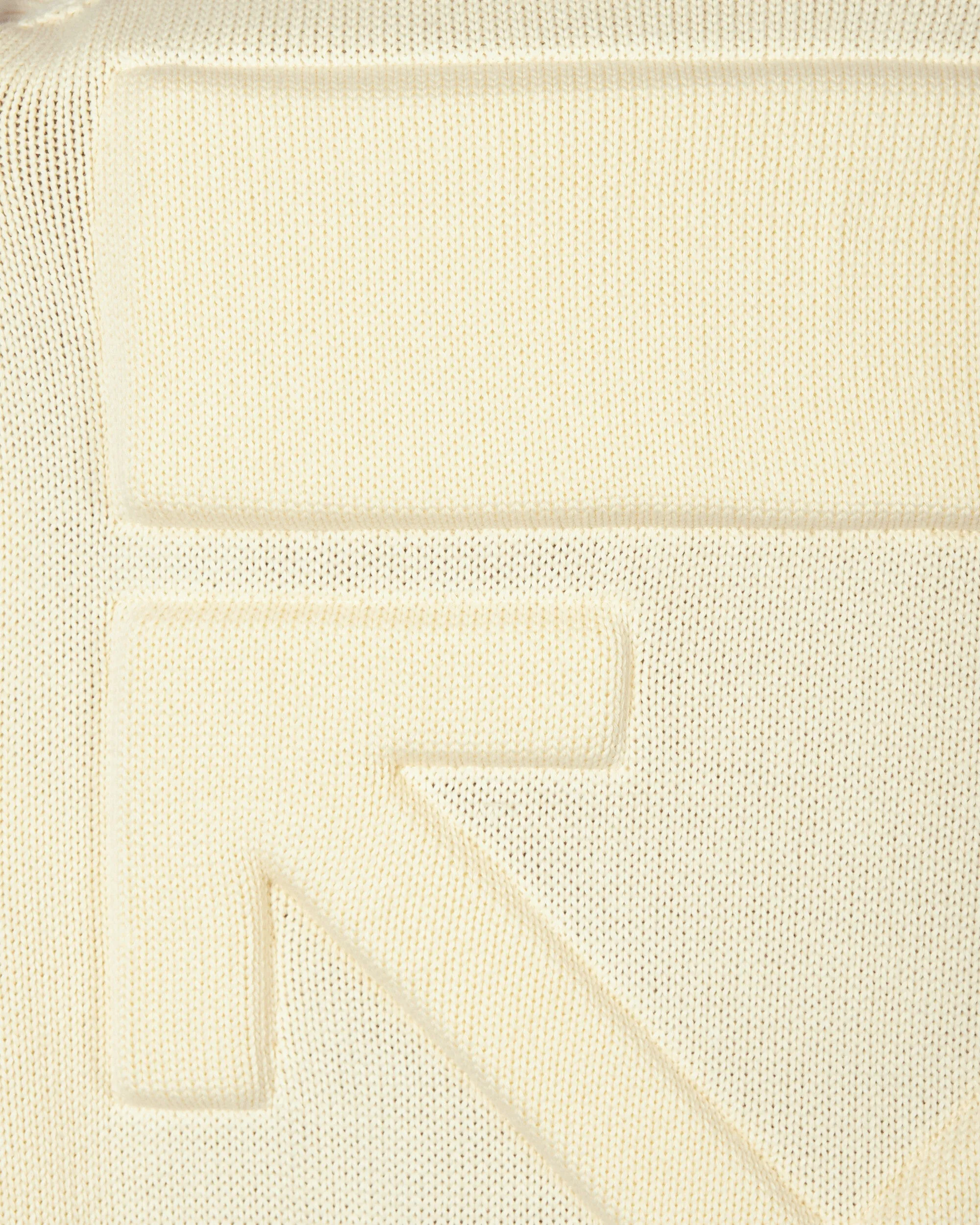 3D Diagonal Crewneck Sweater Beige