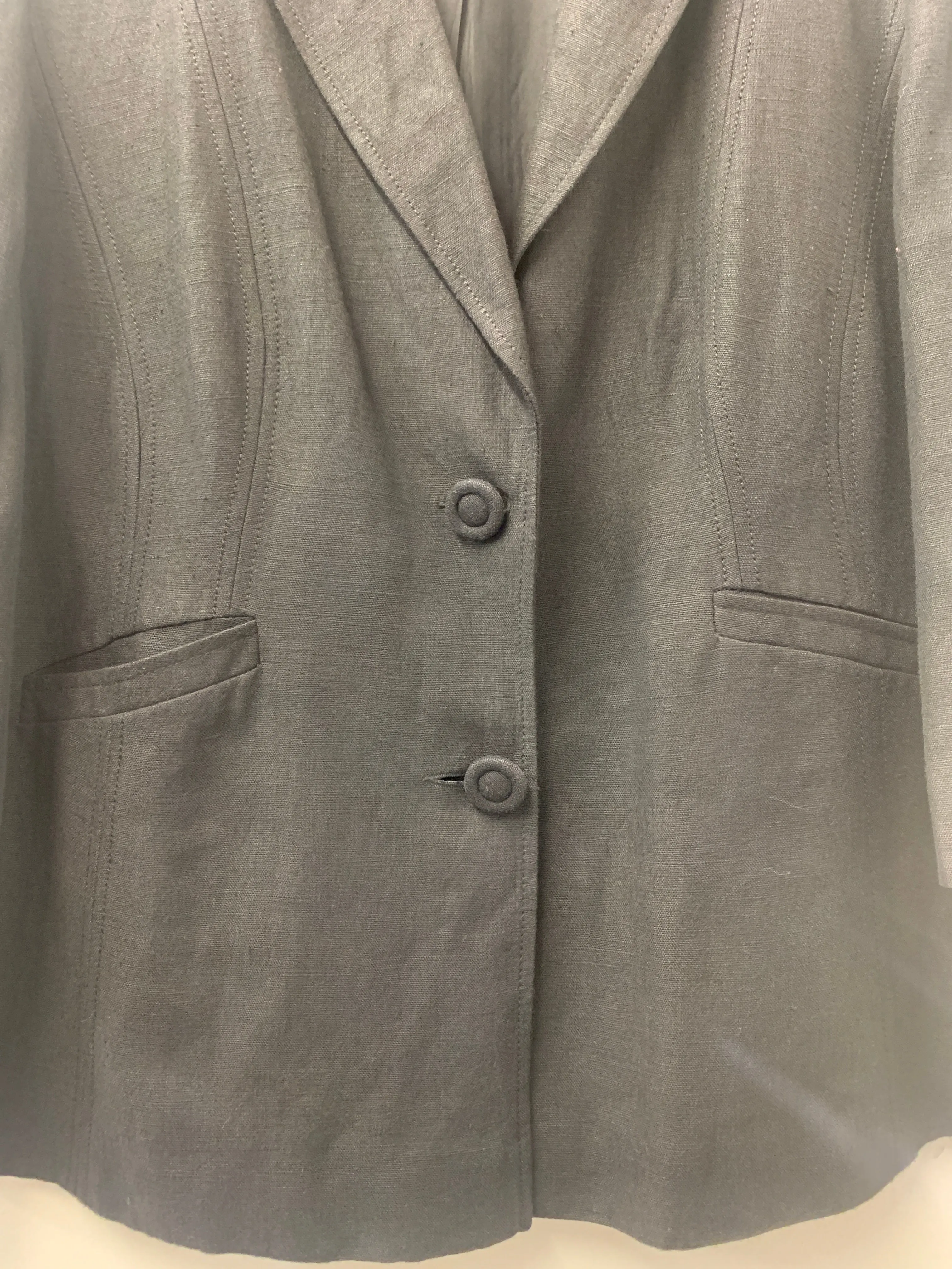 Ann Harvey Black Linen Blazer Size 20
