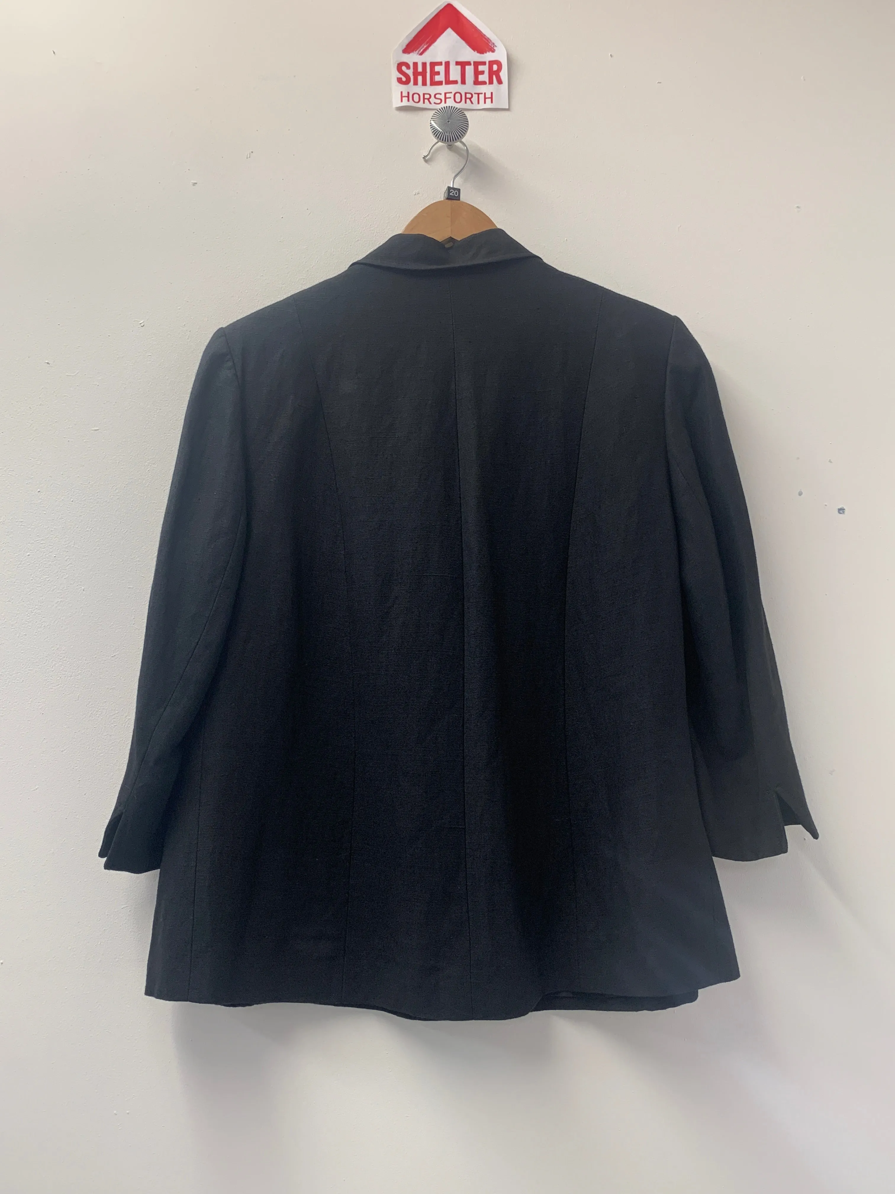 Ann Harvey Black Linen Blazer Size 20