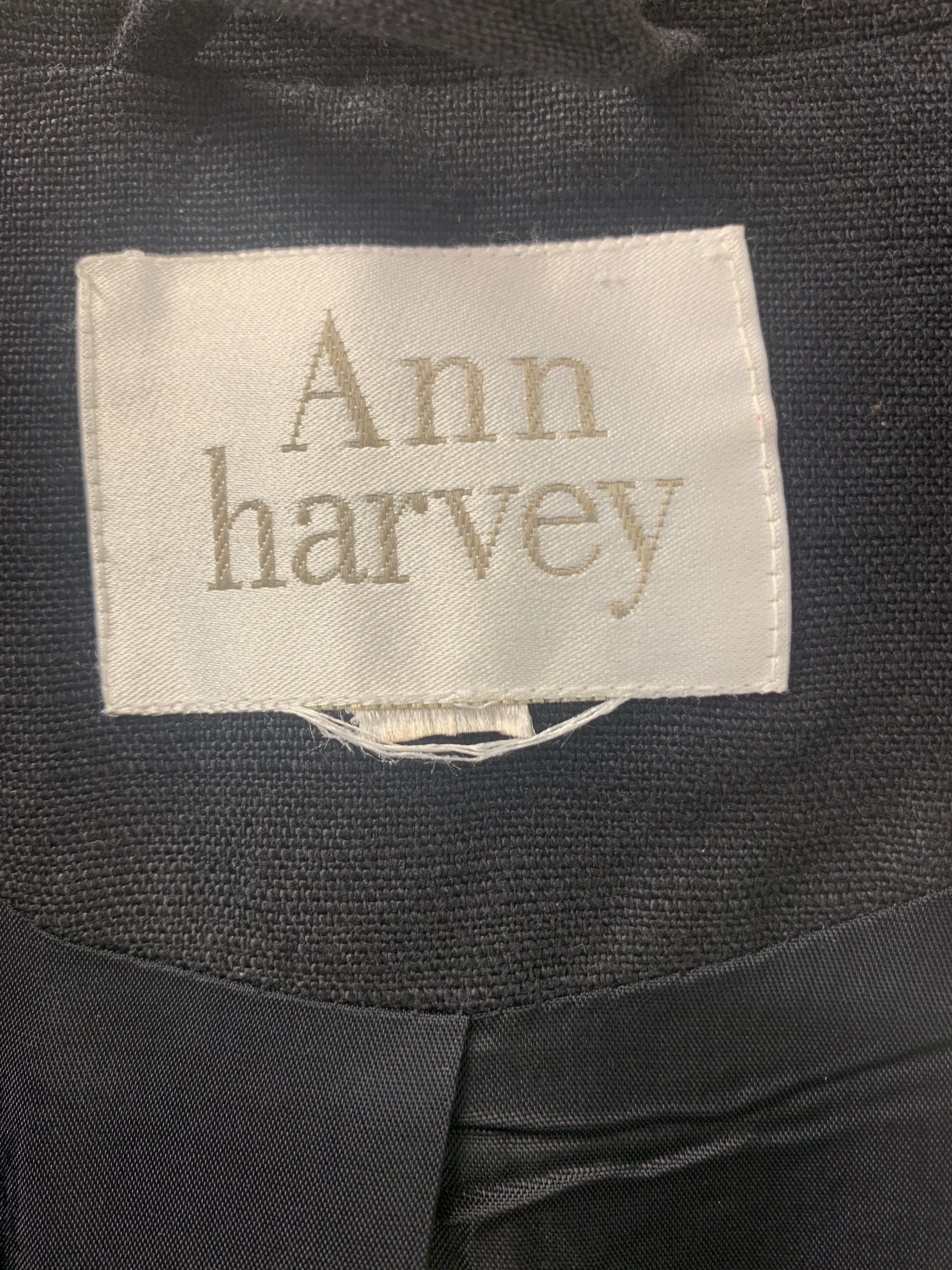 Ann Harvey Black Linen Blazer Size 20