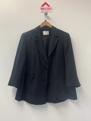 Ann Harvey Black Linen Blazer Size 20