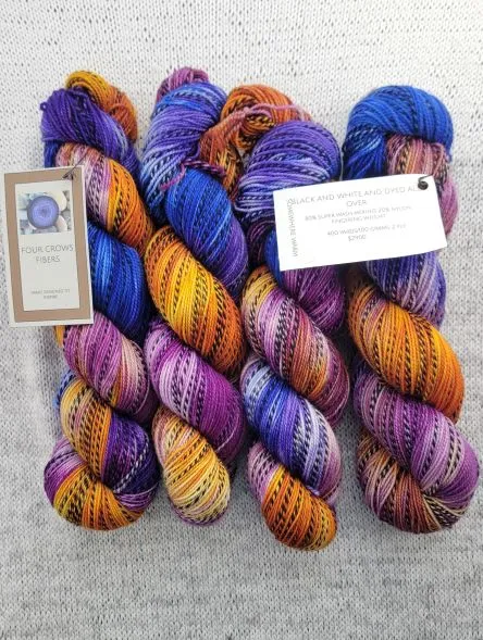 Black and White and Dyed All Over Yarn
