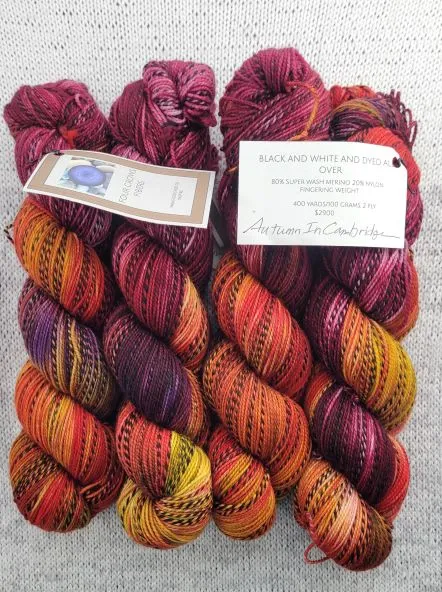 Black and White and Dyed All Over Yarn