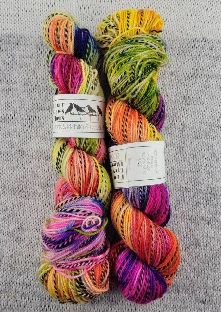 Black and White and Dyed All Over Yarn