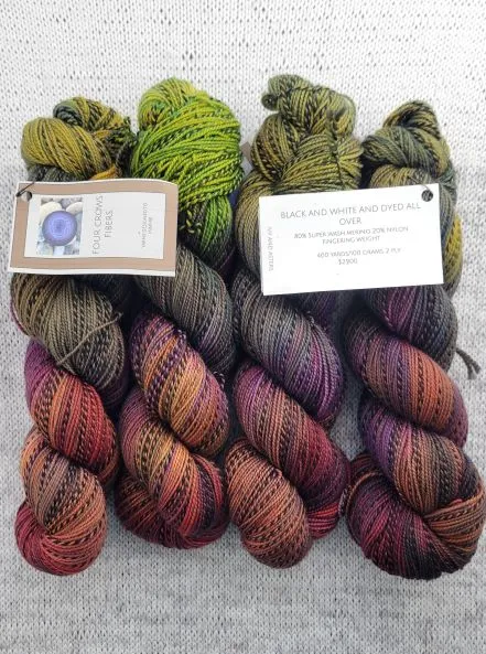 Black and White and Dyed All Over Yarn