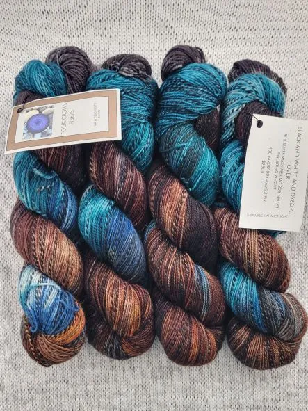 Black and White and Dyed All Over Yarn