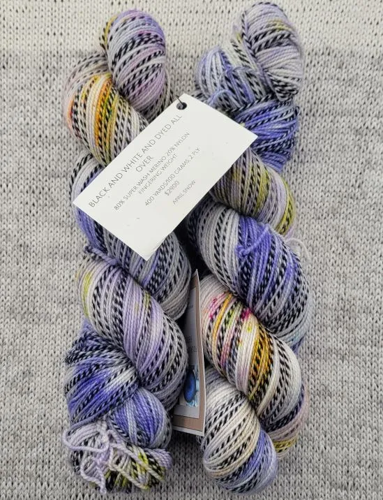 Black and White and Dyed All Over Yarn