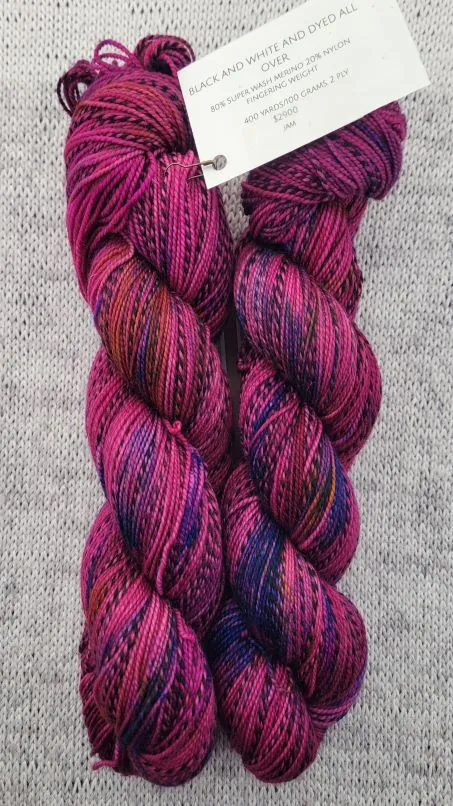 Black and White and Dyed All Over Yarn