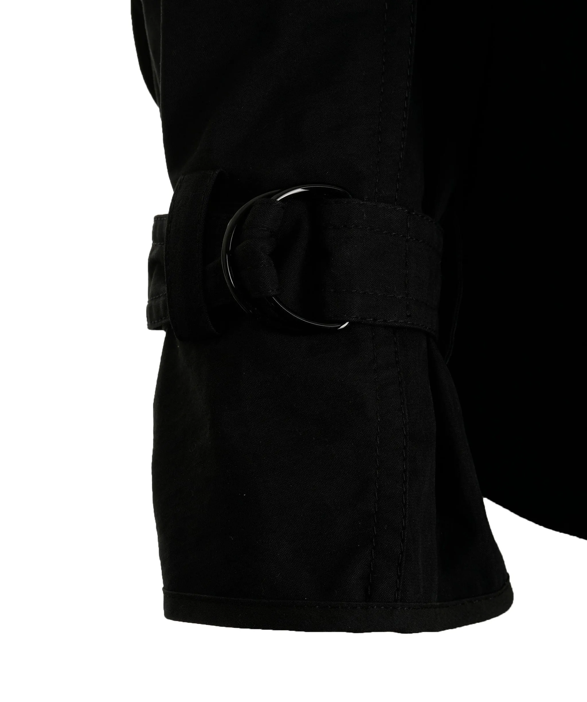 Celine Cropped Black Trench Coat Size 34 AGL2508