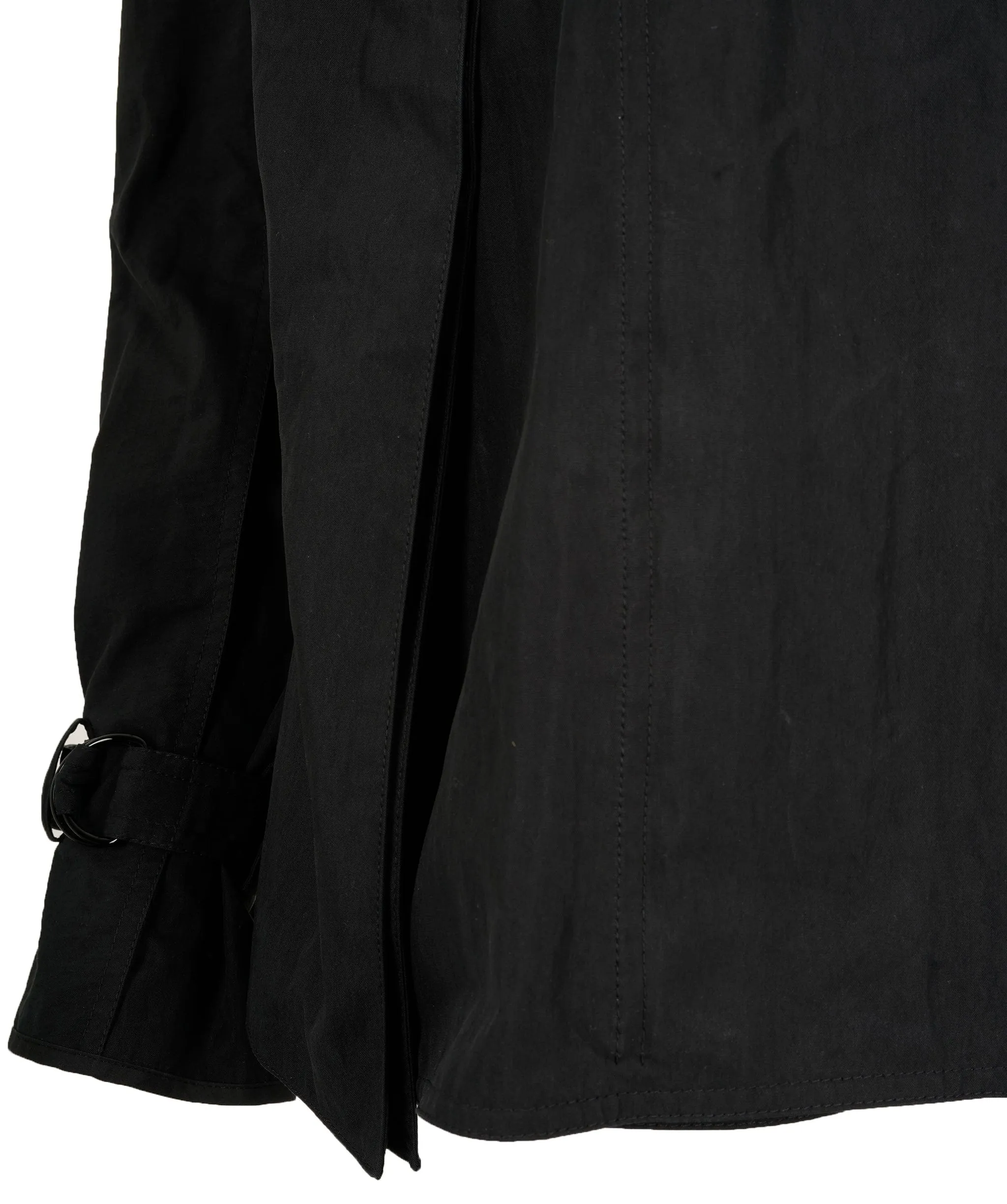 Celine Cropped Black Trench Coat Size 34 AGL2508