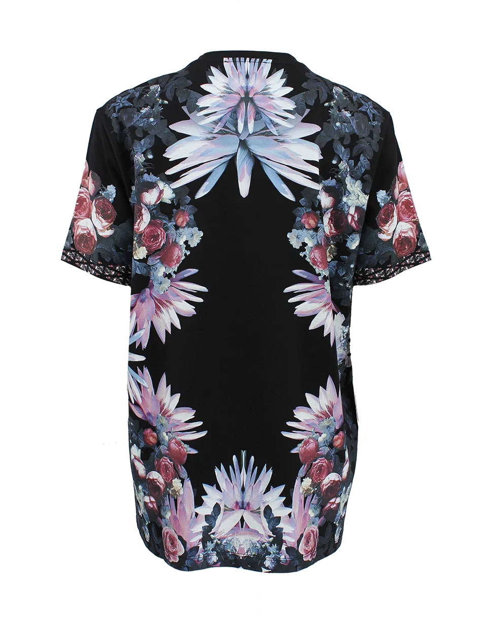 Crewneck Rose Border T-Shirt