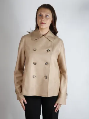 CROPPED TRENCH Beige
