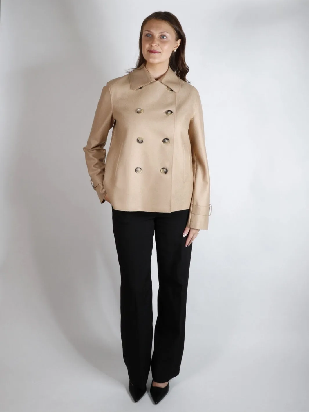 CROPPED TRENCH Beige