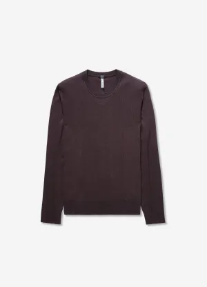 Engineered Tech Knit Crew Sweater Chocolate