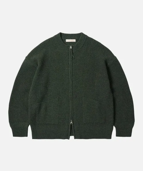 FrizmWorks Wool Deck Zipup Cardigan - Forest Green