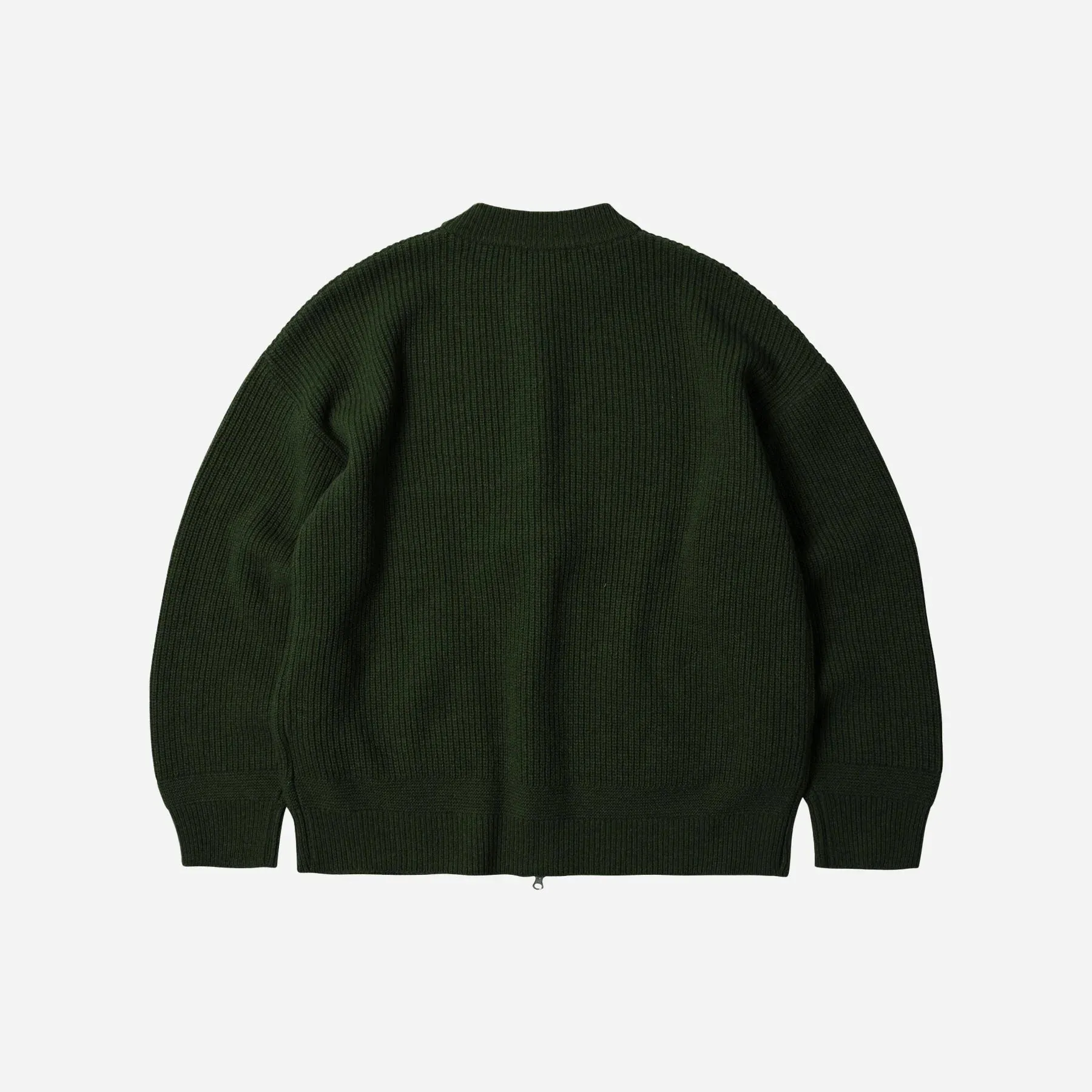 FrizmWorks Wool Deck Zipup Cardigan - Forest Green