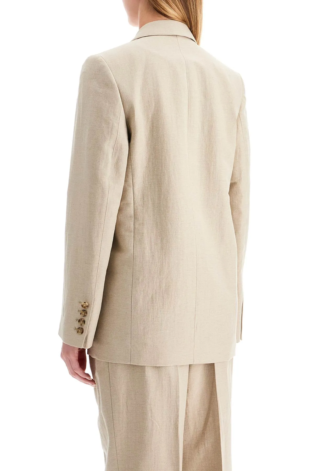 linen blend blazer for 243 WRZ869 FB0196 SAND
