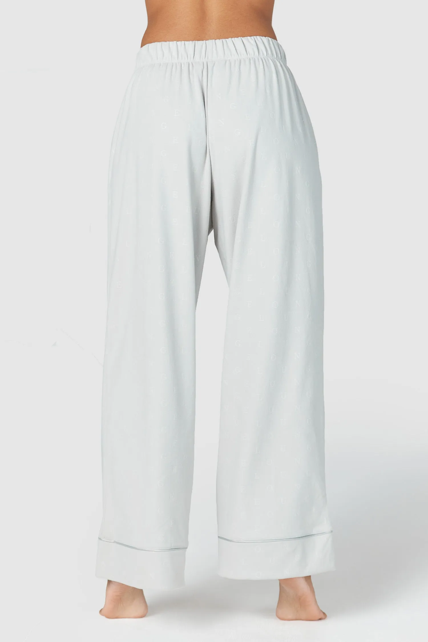 Luxury Embossed Pajama Trousers - Frost