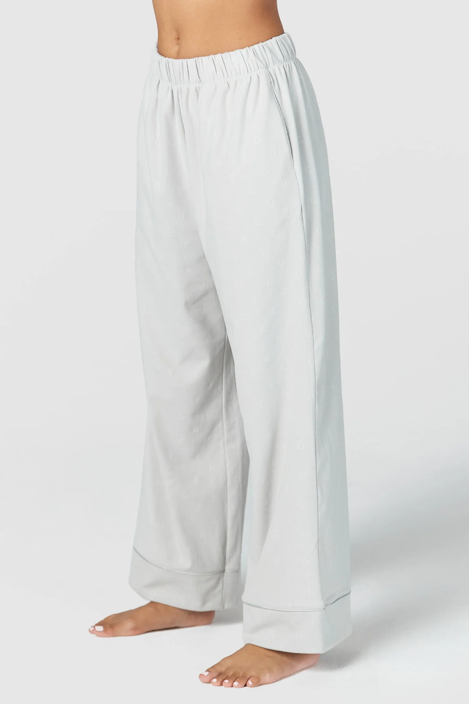 Luxury Embossed Pajama Trousers - Frost