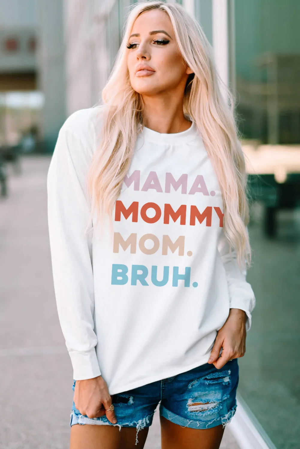 MAMA MOMMY MOM BRUH Long Sleeve Top