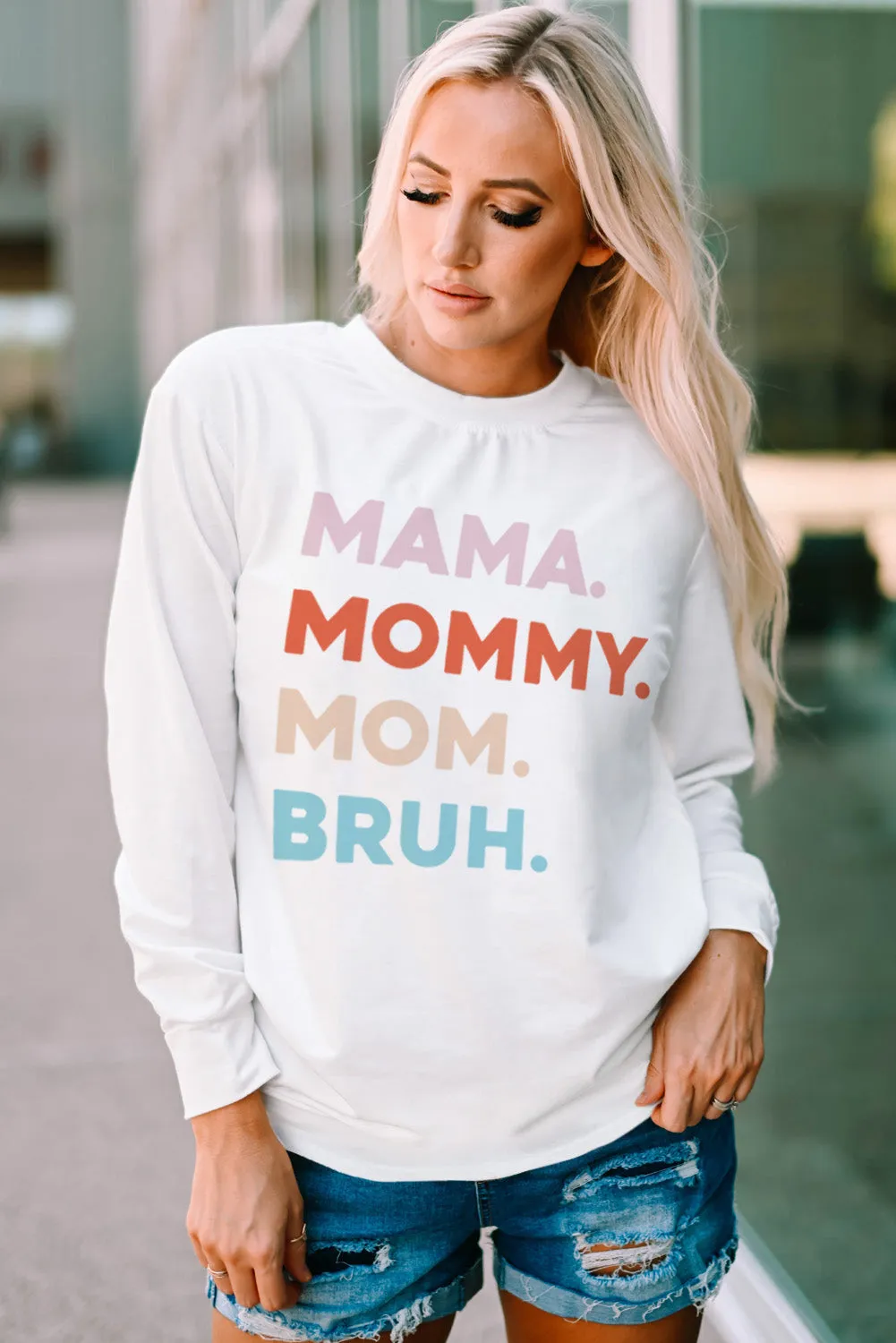 MAMA MOMMY MOM BRUH Long Sleeve Top