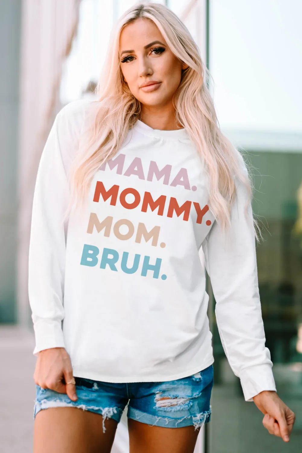 MAMA MOMMY MOM BRUH Long Sleeve Top