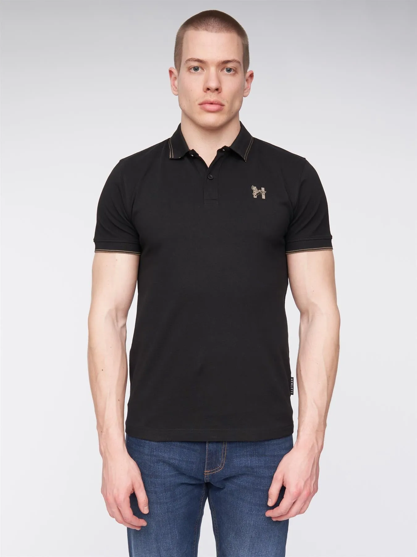 Mens Henflare Polo Black