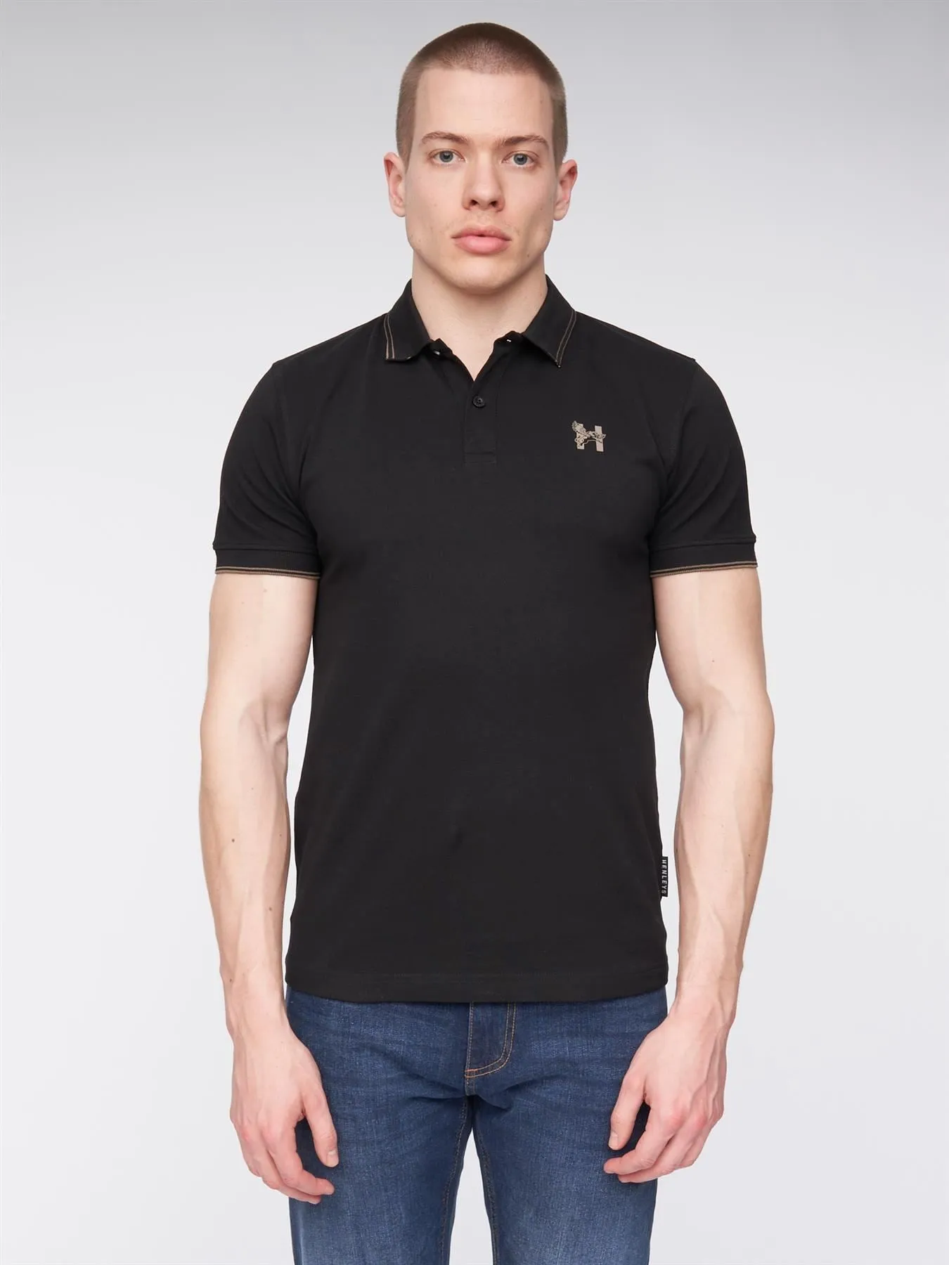 Mens Henflare Polo Black