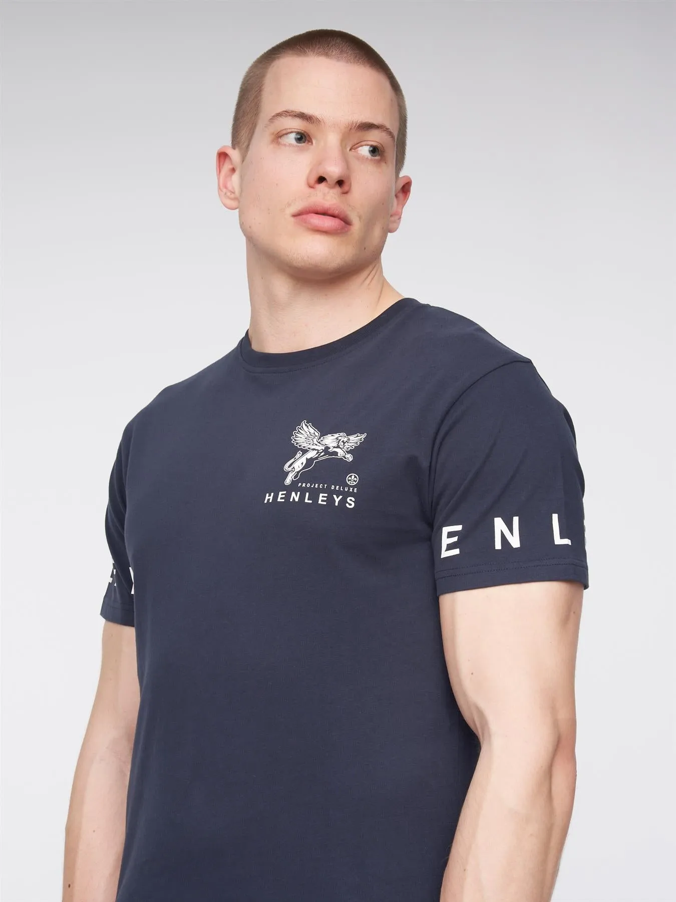 Mens Henflare T-Shirt Navy