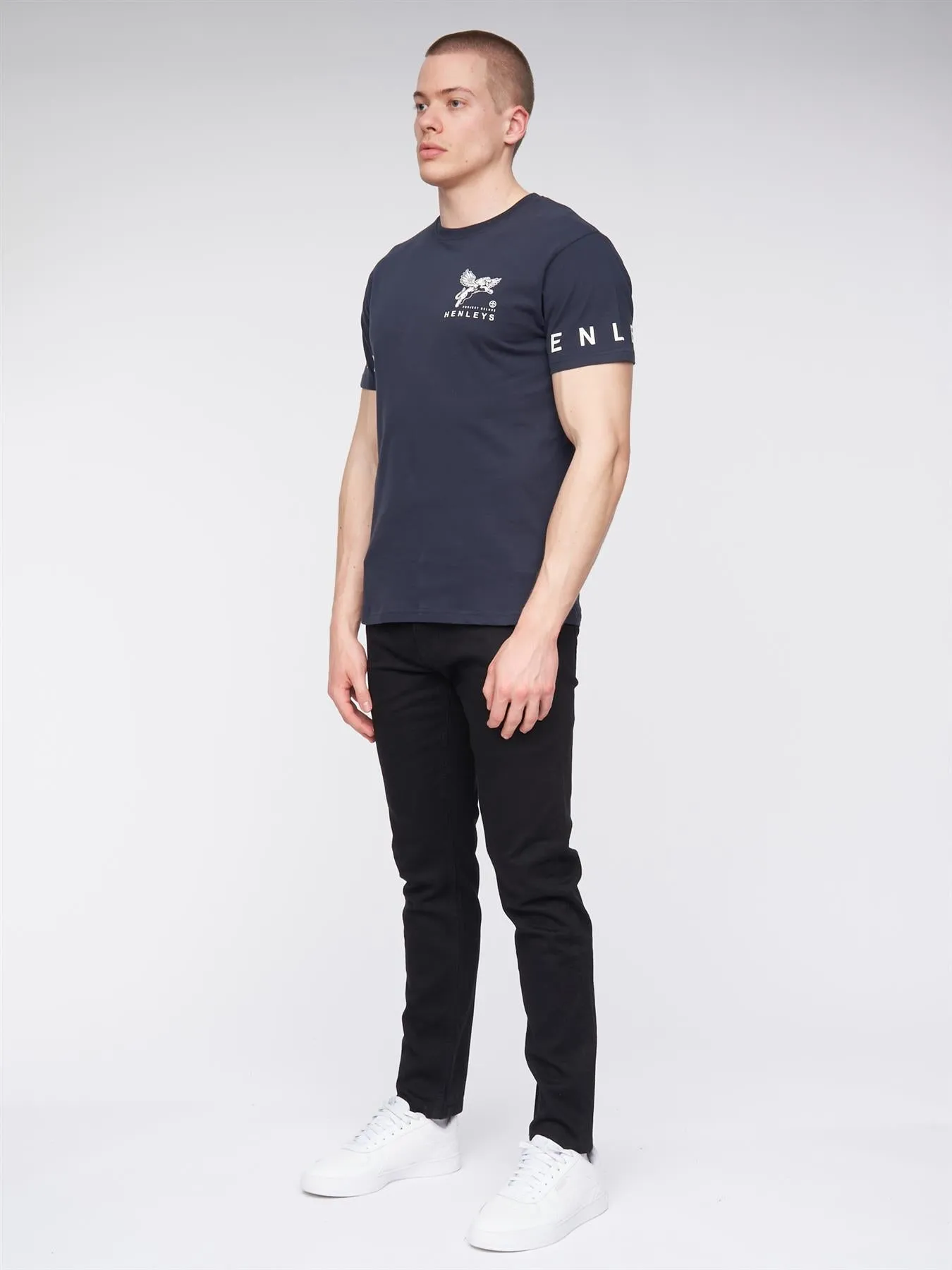 Mens Henflare T-Shirt Navy