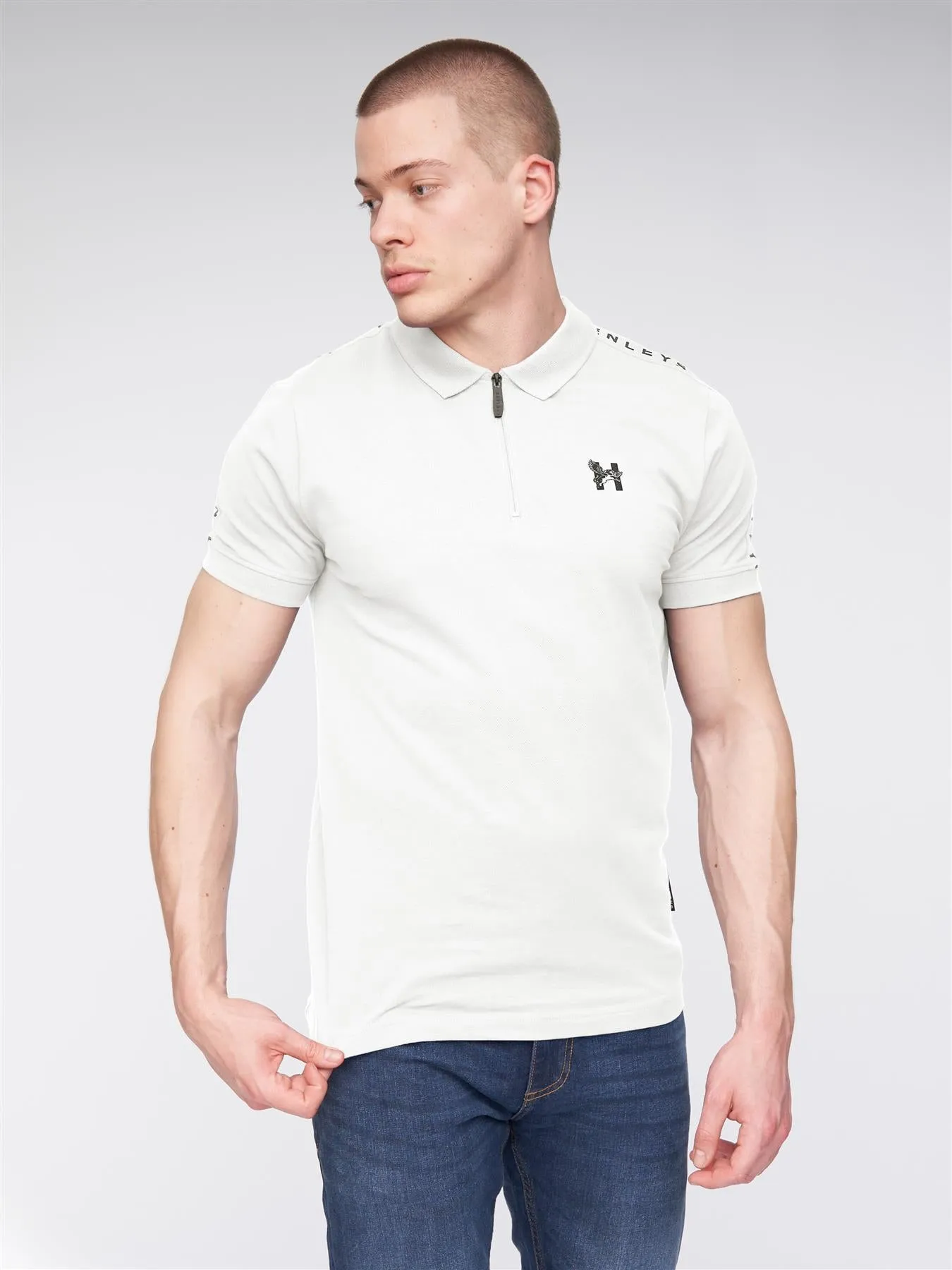 Mens Tapehen Polo White