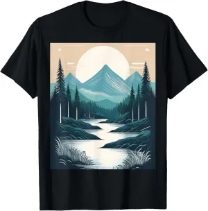 Minimalist mountain landscape T-Shirt