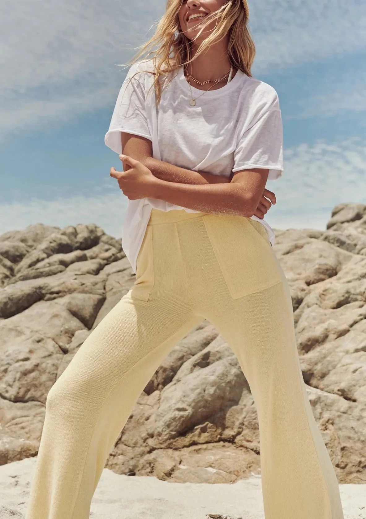 Morning Rib Pant | Sunflower