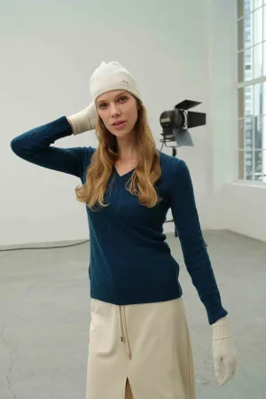 Peacock Cashmere and Wool Amelia Women's Sweater