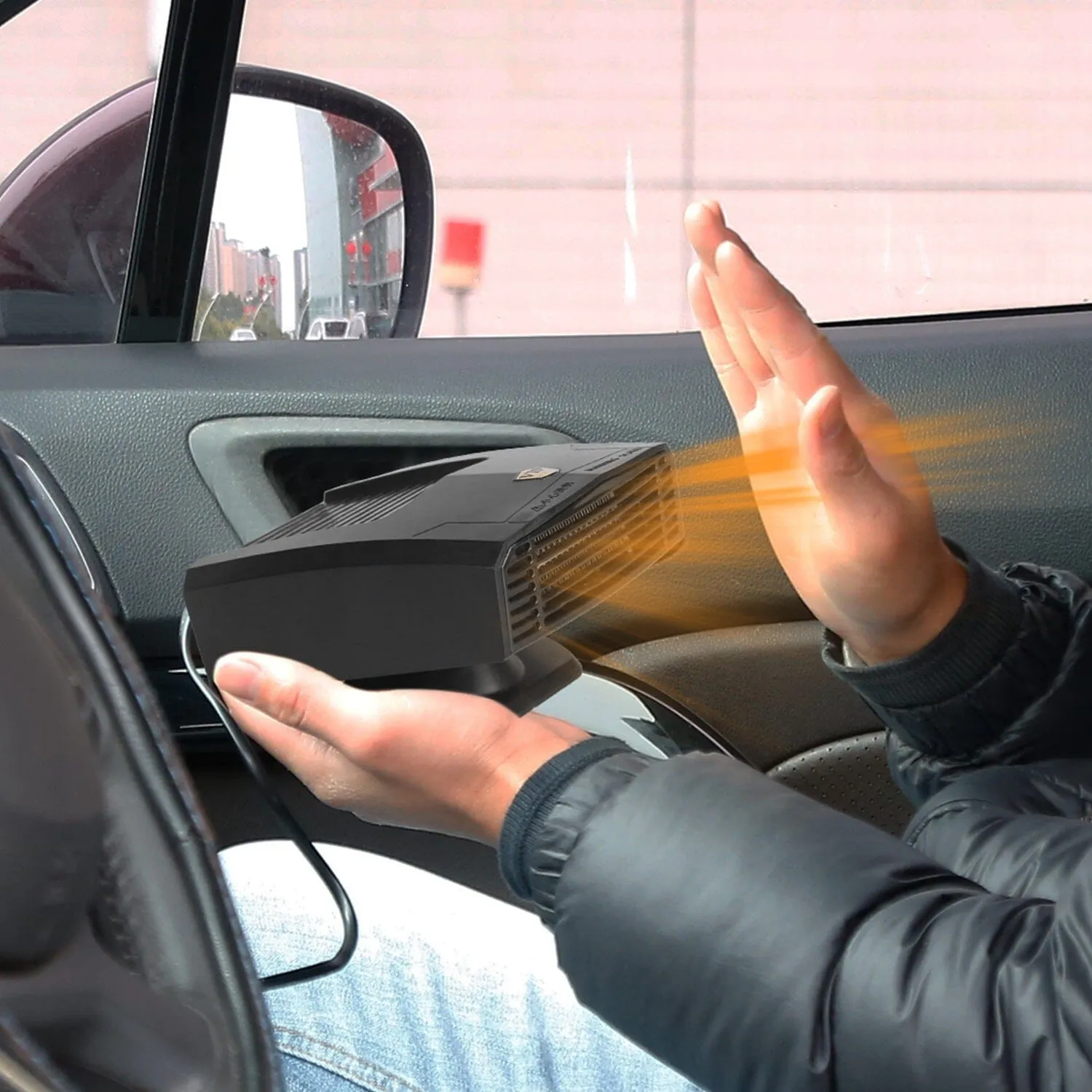 Portable Car Heater Heating Fan 2-in-1 Defroster Defogger Demister Windshield Heater
