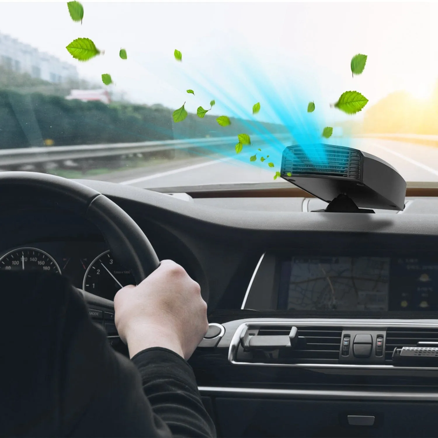 Portable Car Heater Heating Fan 2-in-1 Defroster Defogger Demister Windshield Heater