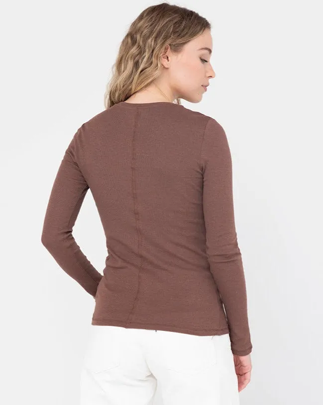 Rib Long Sleeve Crew