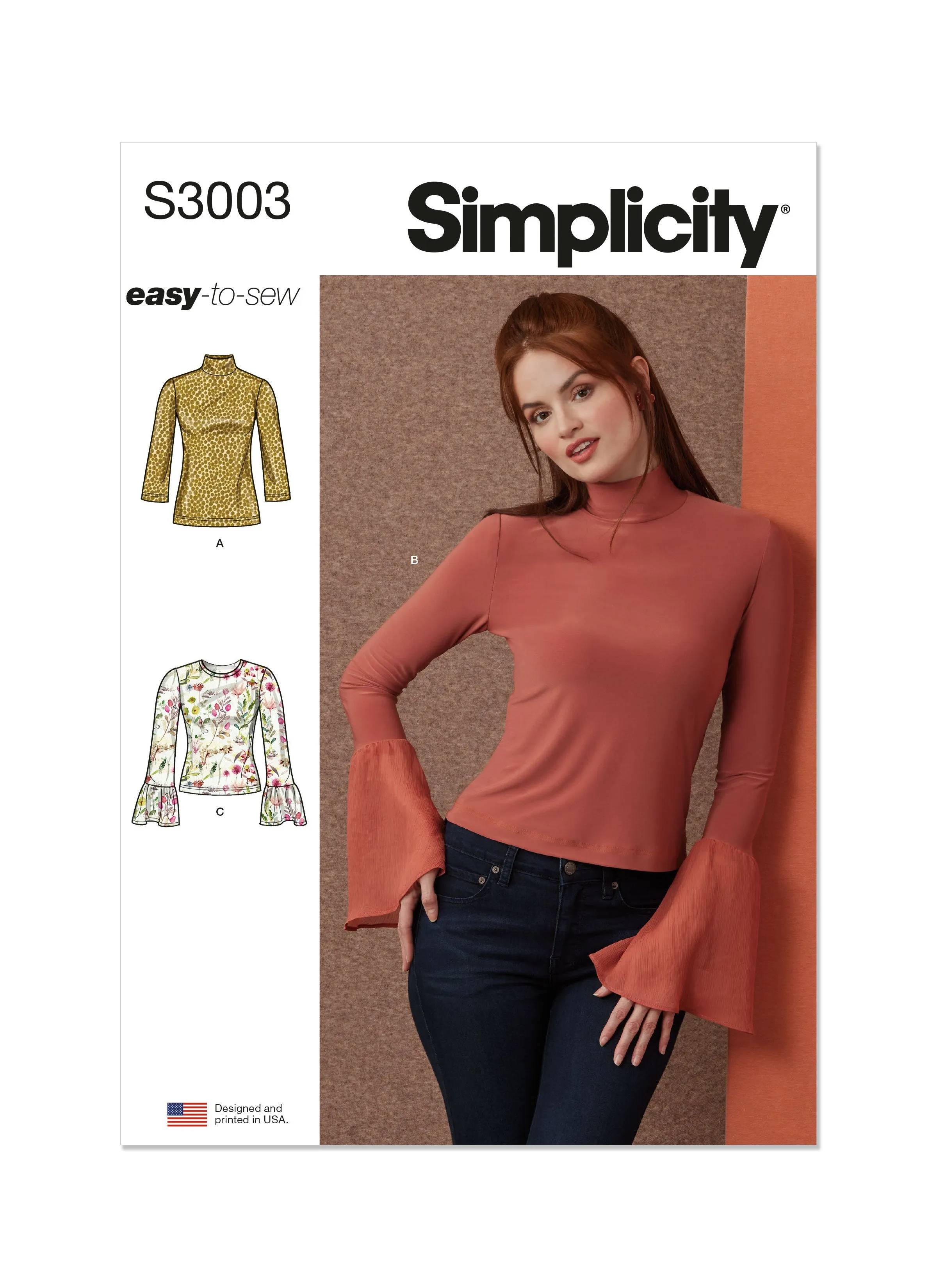 Simplicity Sewing Pattern 3003 Knit Tops