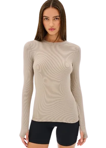 Splits59 Louise Rib Long Sleeve - Latte