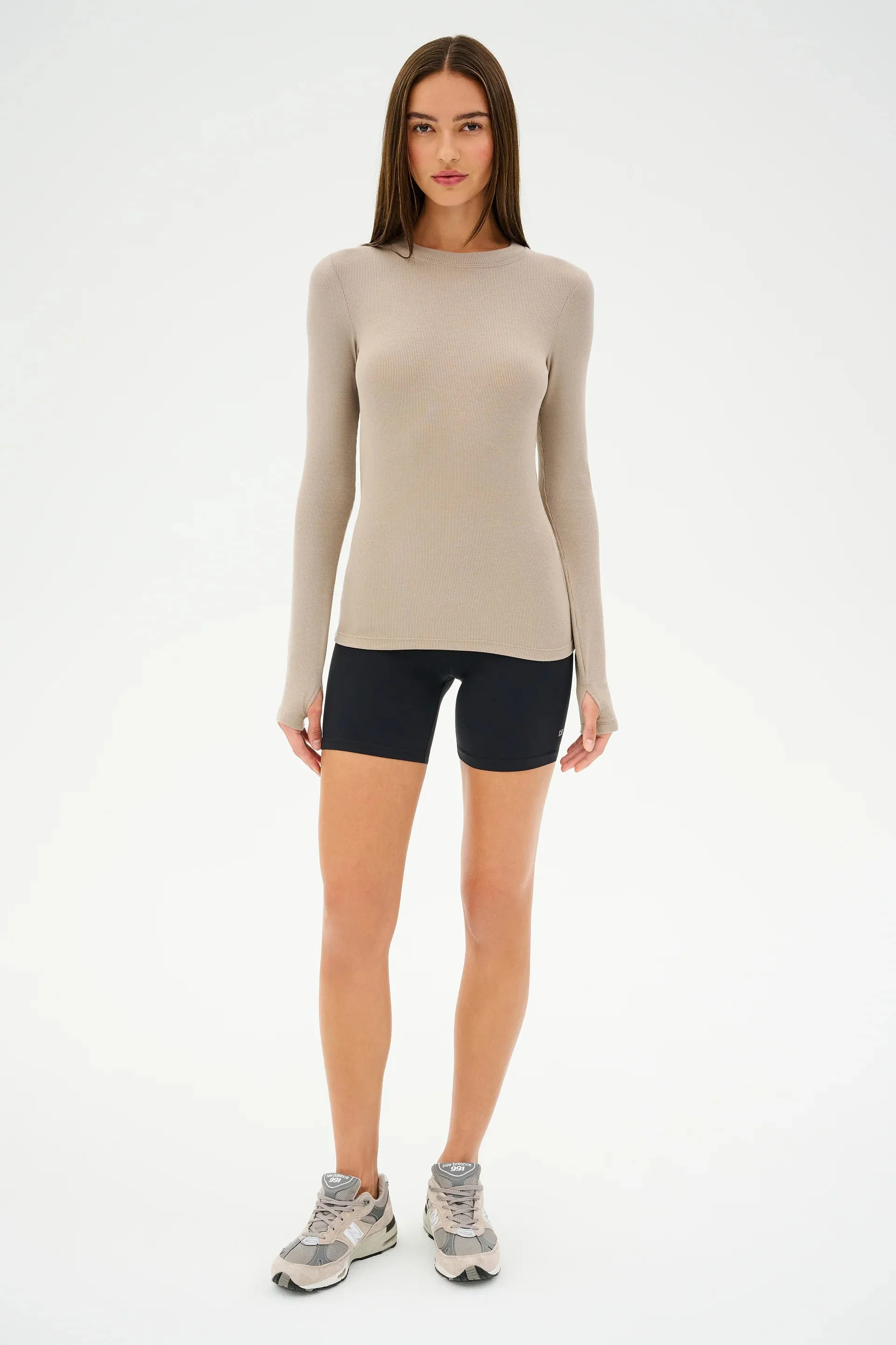 Splits59 Louise Rib Long Sleeve - Latte