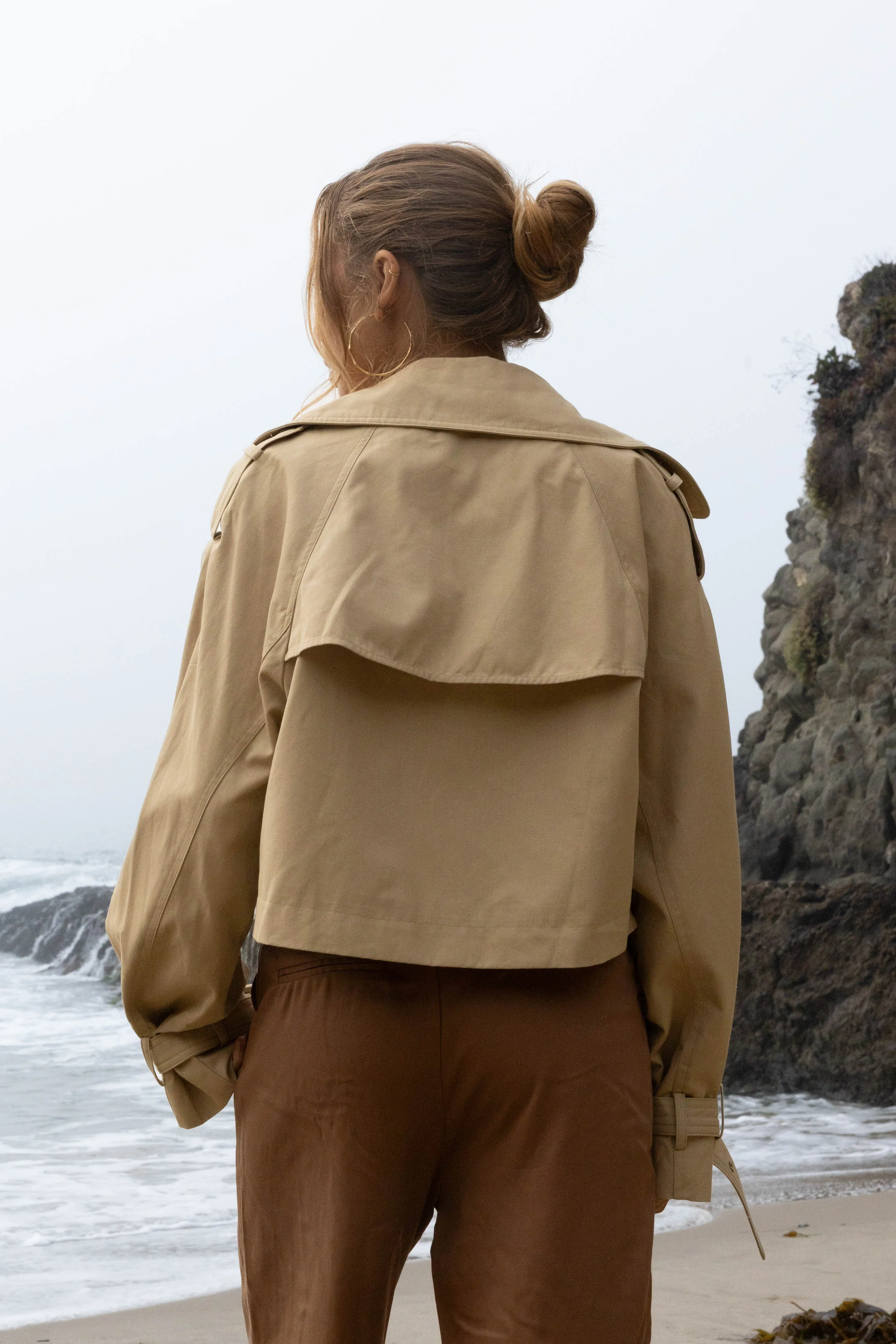 Sunday Cotton Cropped Trench