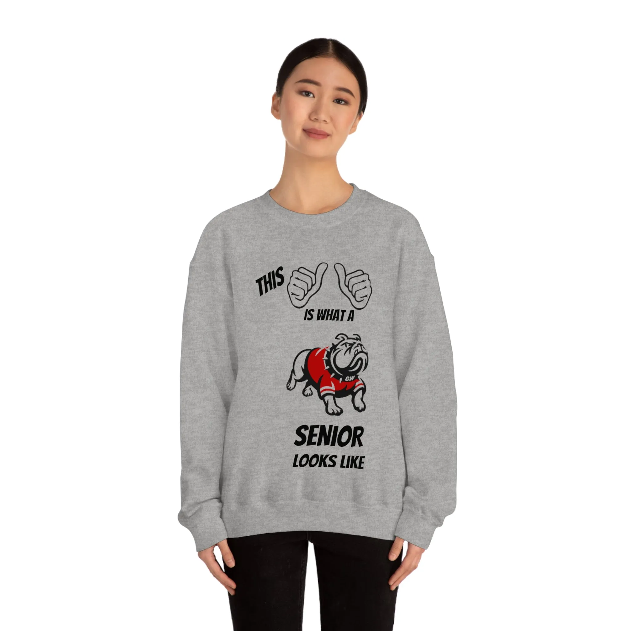This Is What A Gardner Webb Senior Looks Like Unisex Heavy Blend™ Crewneck Sweatshirt
