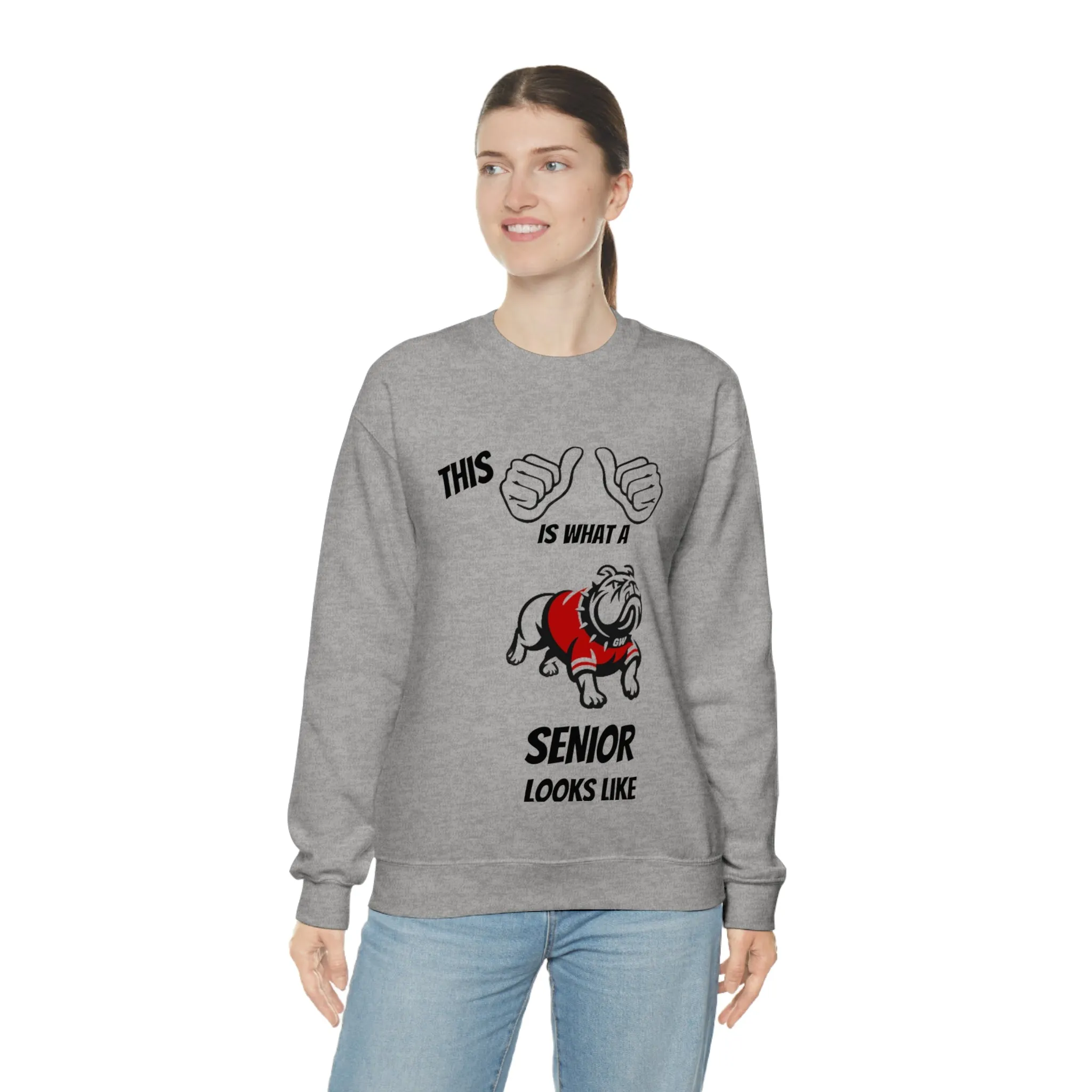 This Is What A Gardner Webb Senior Looks Like Unisex Heavy Blend™ Crewneck Sweatshirt