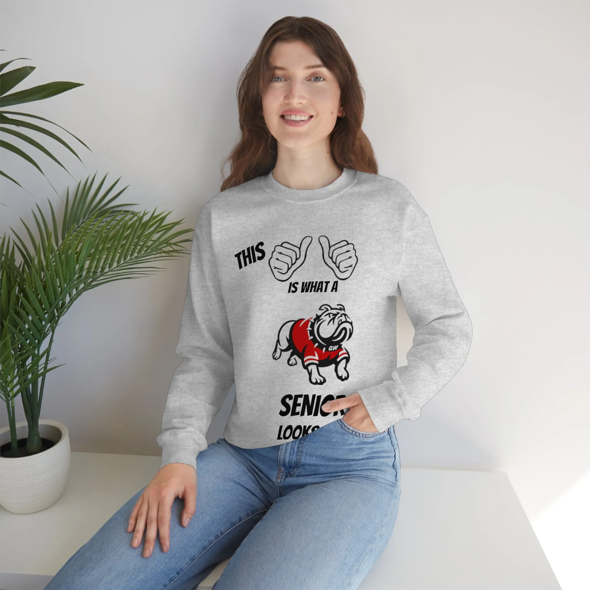 This Is What A Gardner Webb Senior Looks Like Unisex Heavy Blend™ Crewneck Sweatshirt