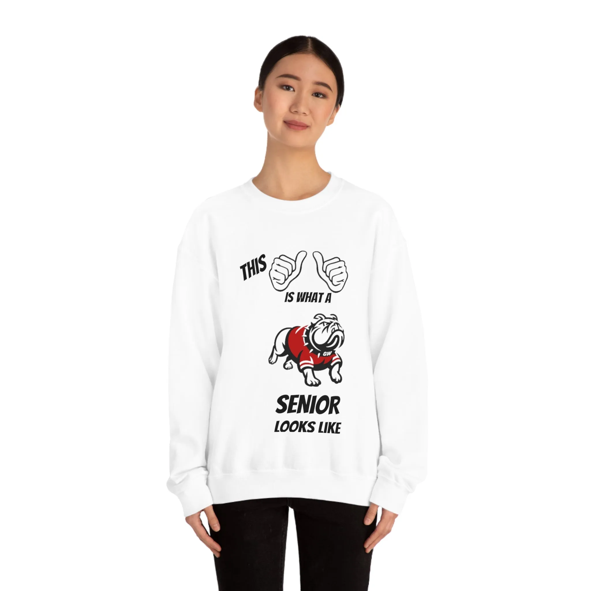 This Is What A Gardner Webb Senior Looks Like Unisex Heavy Blend™ Crewneck Sweatshirt
