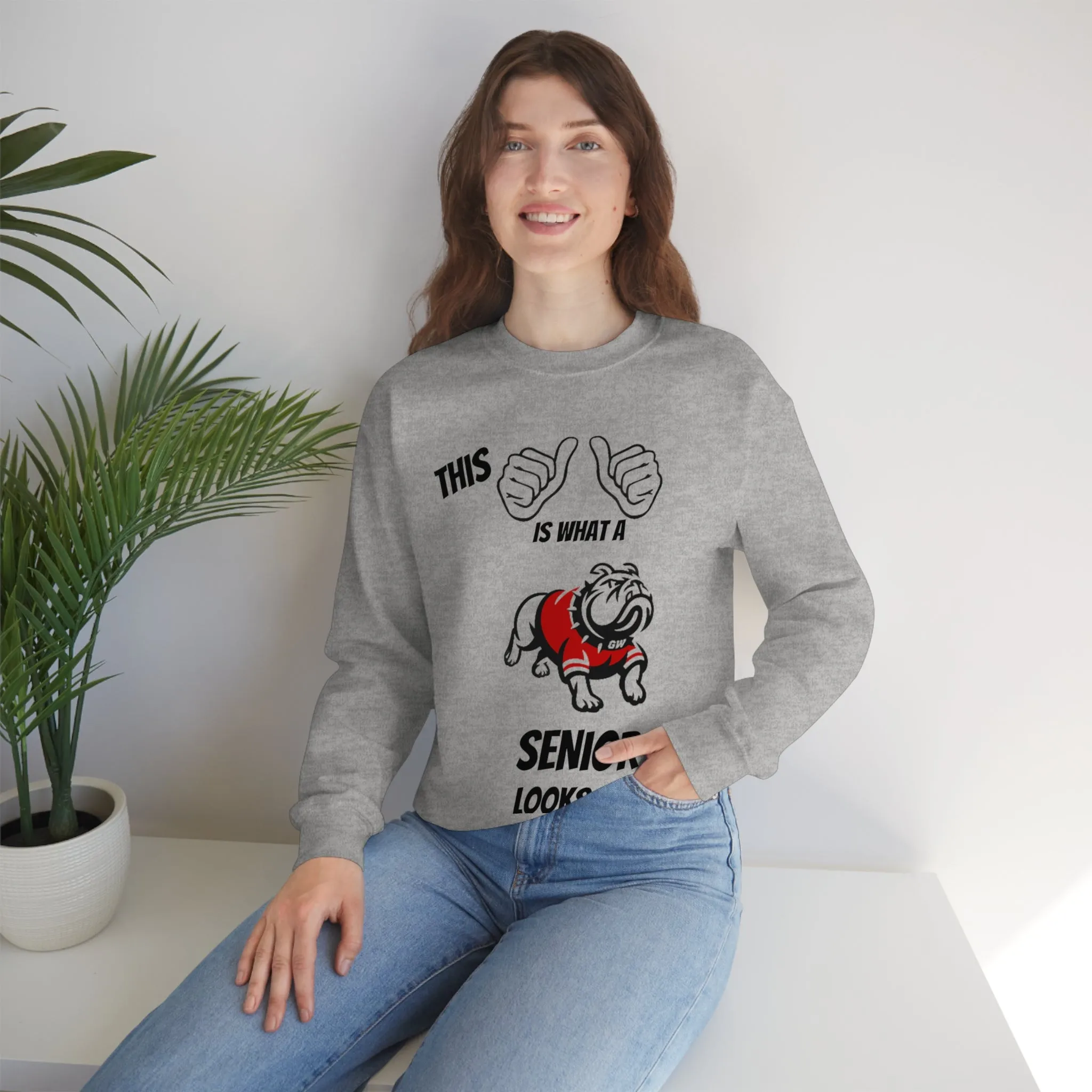 This Is What A Gardner Webb Senior Looks Like Unisex Heavy Blend™ Crewneck Sweatshirt
