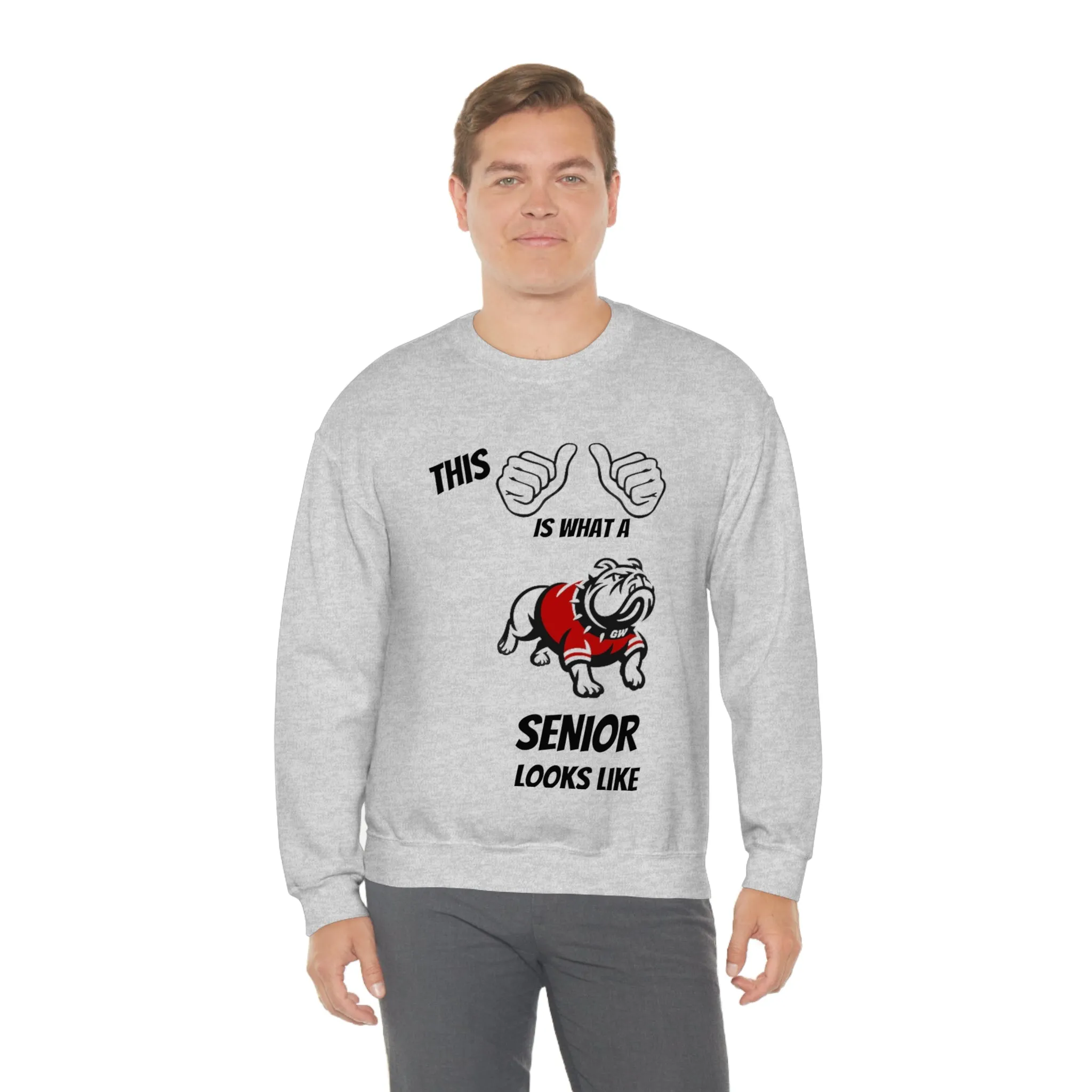 This Is What A Gardner Webb Senior Looks Like Unisex Heavy Blend™ Crewneck Sweatshirt