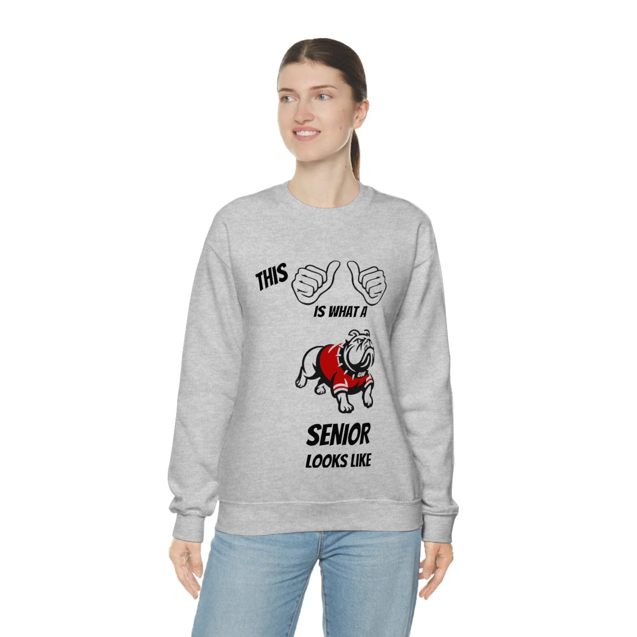 This Is What A Gardner Webb Senior Looks Like Unisex Heavy Blend™ Crewneck Sweatshirt