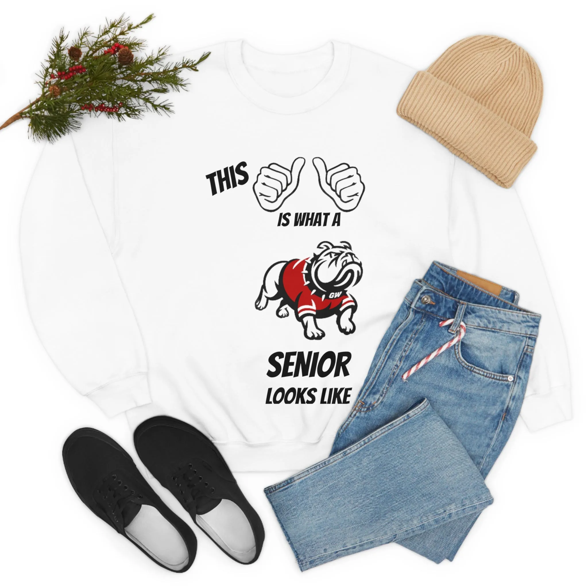 This Is What A Gardner Webb Senior Looks Like Unisex Heavy Blend™ Crewneck Sweatshirt