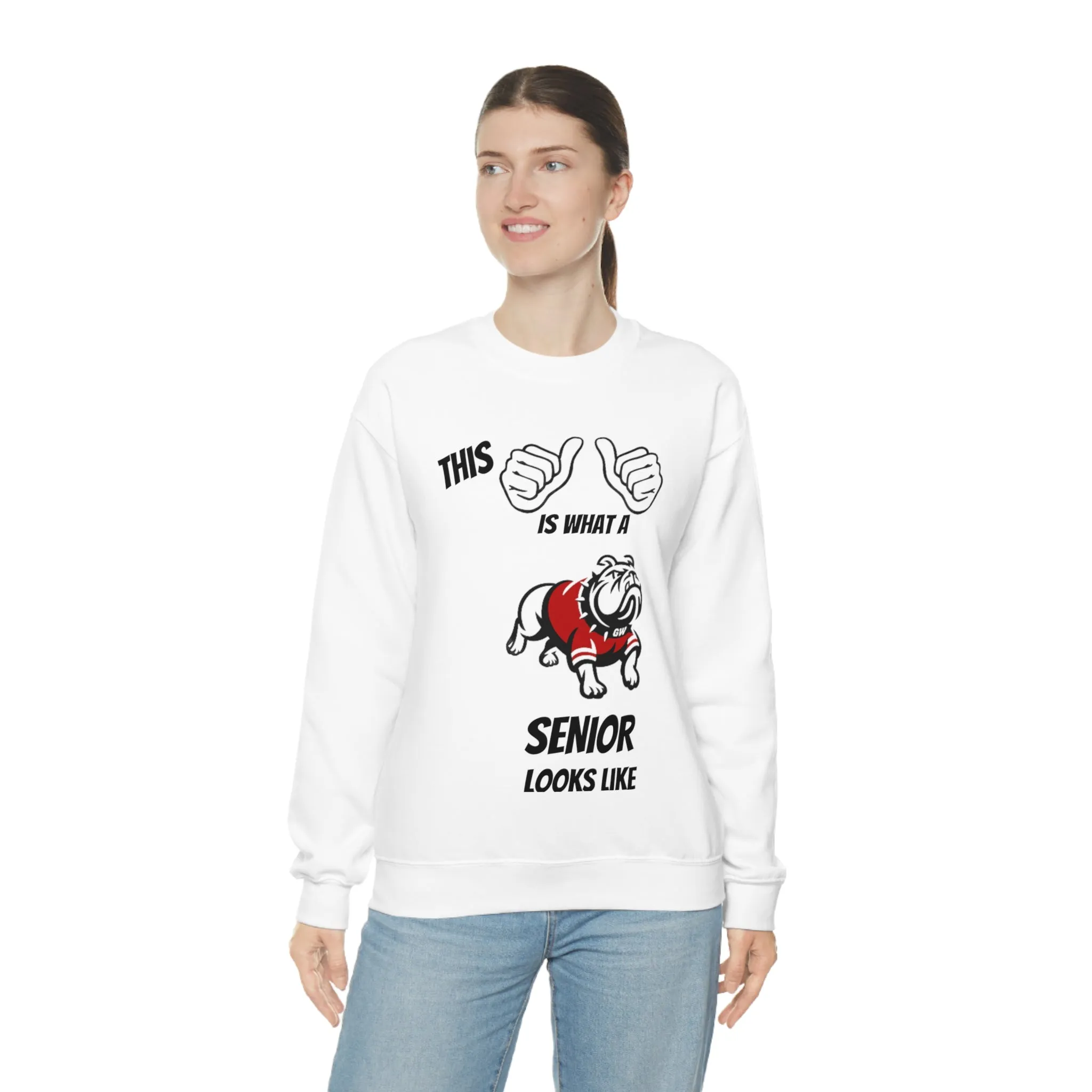 This Is What A Gardner Webb Senior Looks Like Unisex Heavy Blend™ Crewneck Sweatshirt